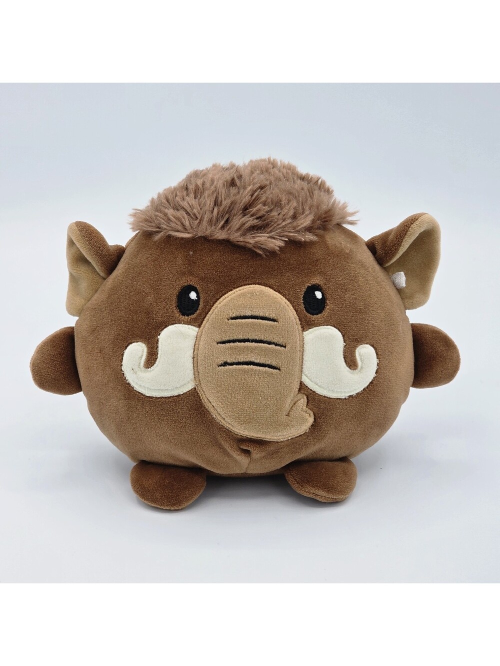 2025 Dan Dee Woolly Mammoth Round Plush Brown Stuffed Animal Toy